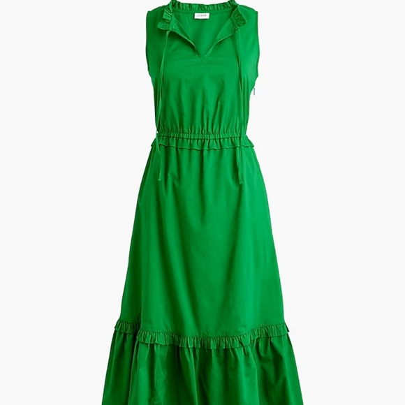 JCREW tie front midi dress - Picture 2 of 7